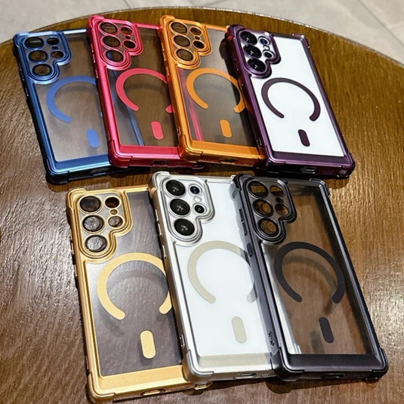Plating Matte Acrylic Magnetic Case For Samsung