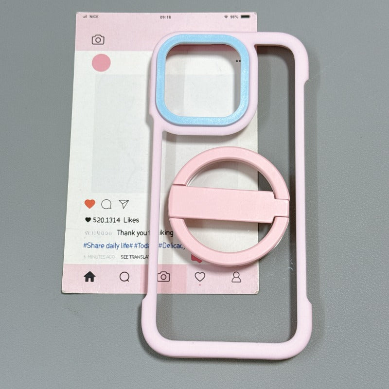 Simple Contrast Color Borderless Phone Case For iPhone