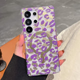 Leopard Print Magnetic Phone Case For Samsung