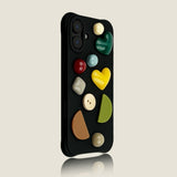 3D Love Button Anti-fall Phone Case For iPhone