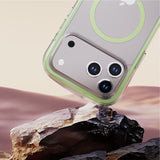 Circular Airbag Transparent Magnetic Phone Case For iPhone