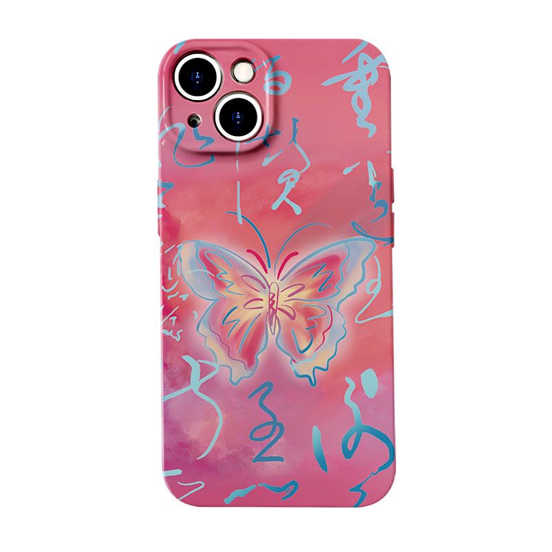 New Gradient Butterfly Hard Phone Case For iPhone