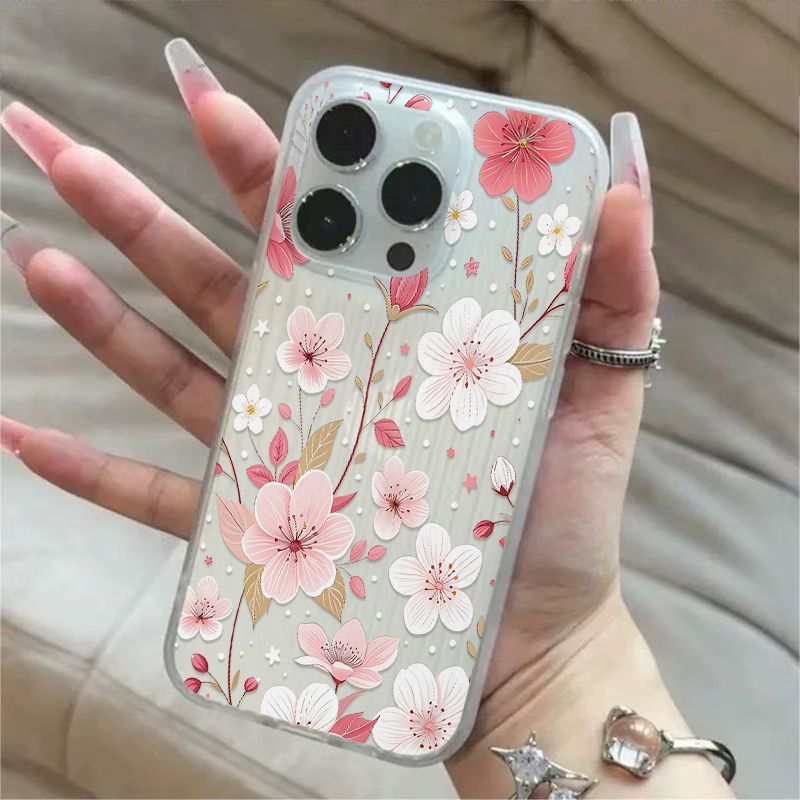 Flower Anti-slip Soft Phone Case For iPhone