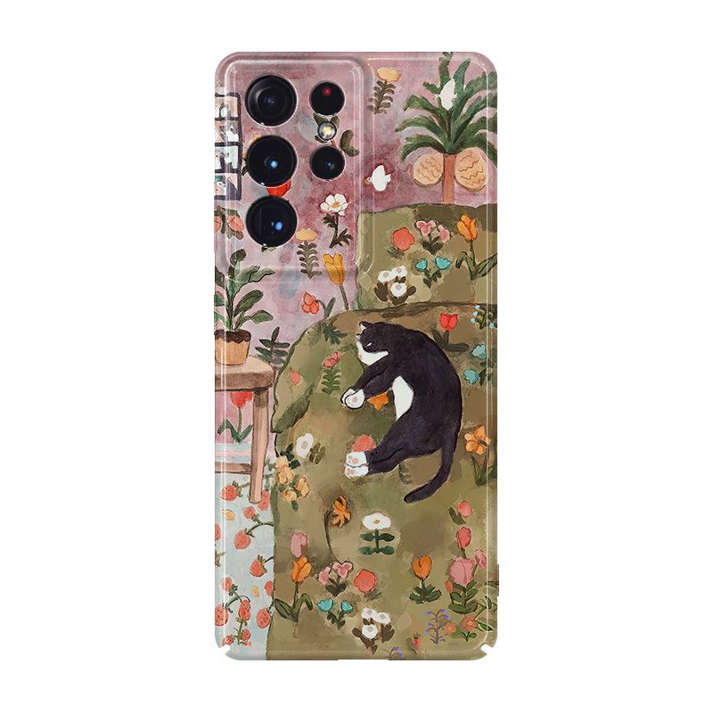 Oil Paint Cat Phone Case For Samsung