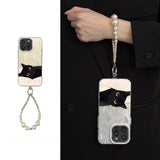 Lazy Black Cat Feather Phone Case For iPhone