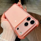 Camera Protection Silicone Neon Soft TPU Clear Case For iPhone