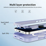 Sanding Bumper Lens Stand  Magnetic Case For iPhone