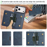 Card Holder Integrated Magnetic Phone Case For iPhone