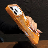 Flower Glitter Phone Case For iPhone