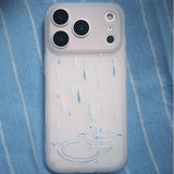 Blue Mesh Frosted Phone Case For iPhone