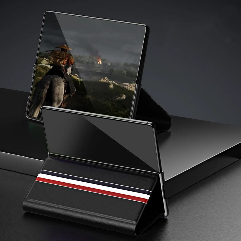 Matte Leather Wallet Bag Folding Case For Samsung Galaxy Z Fold 7 6 5 4 3 2