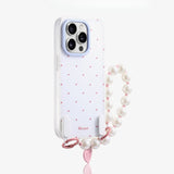 Polka Dot Phone Case with Lanyard For iPhone
