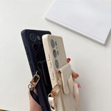 3D Cute Love Heart Crossbody Card Holder Phone Case For Samsung
