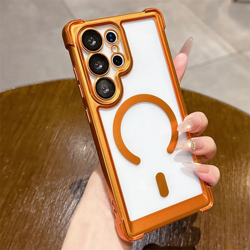 Plating Matte Acrylic Magnetic Case For Samsung