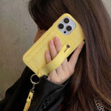 Wrist Strap Bracket Phone Case For iPhone