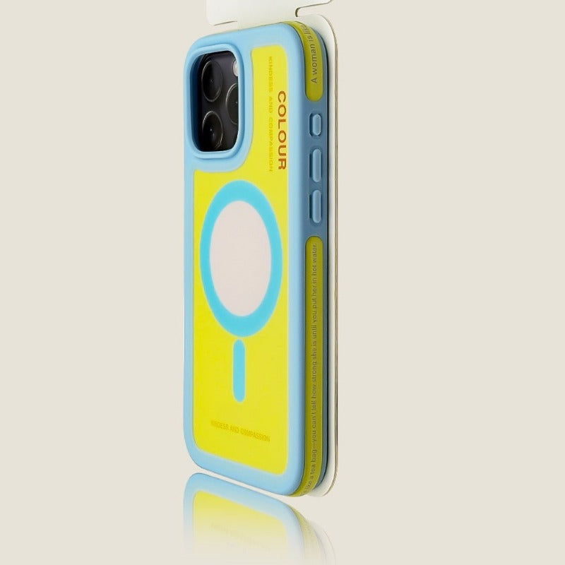 Contrast Color Magnetic Phone Case For iPhone