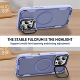 Sanding Bumper Lens Stand  Magnetic Case For iPhone