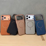 Color-blocking Invisible Stand Magnetic Phone Case For iPhone