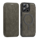 Flip Magnetic Leather Phone Case For iPhone