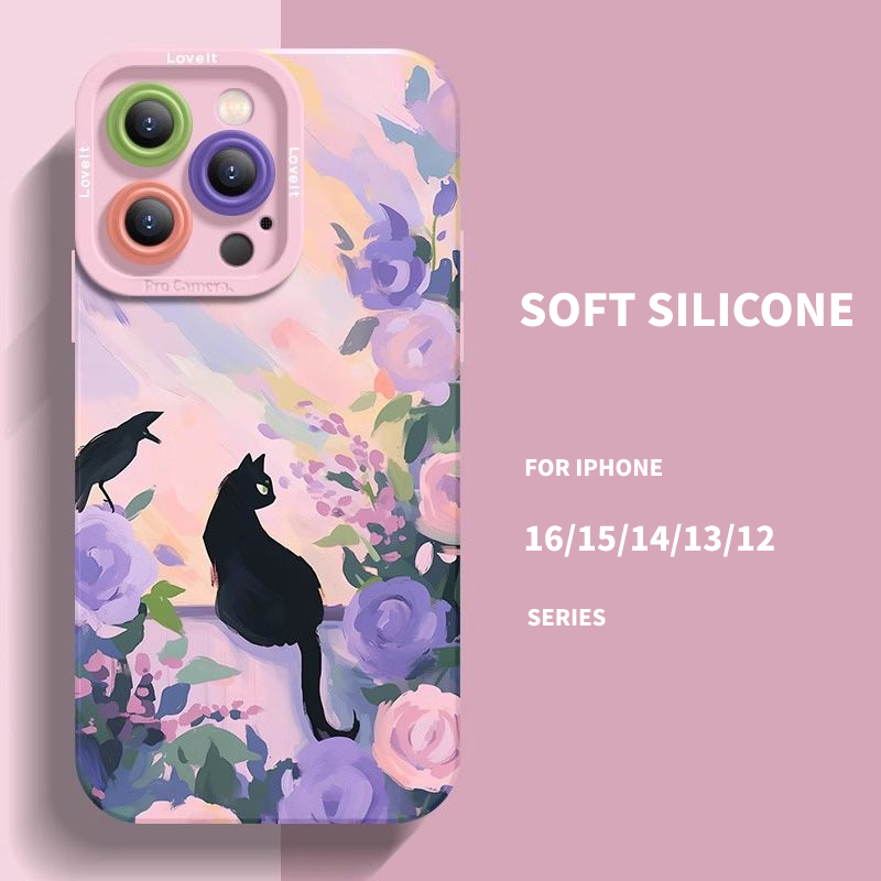 Stars and Clouds Silicone Anti-fall Soft Phone Case For iPhone