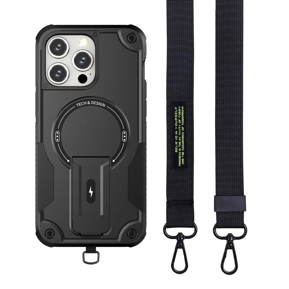 Hybrid Shockproof Kickstand Magnetic Case For iPhone