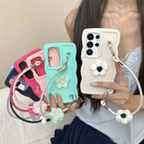 3D Wave Flower Phone Case For Samsung