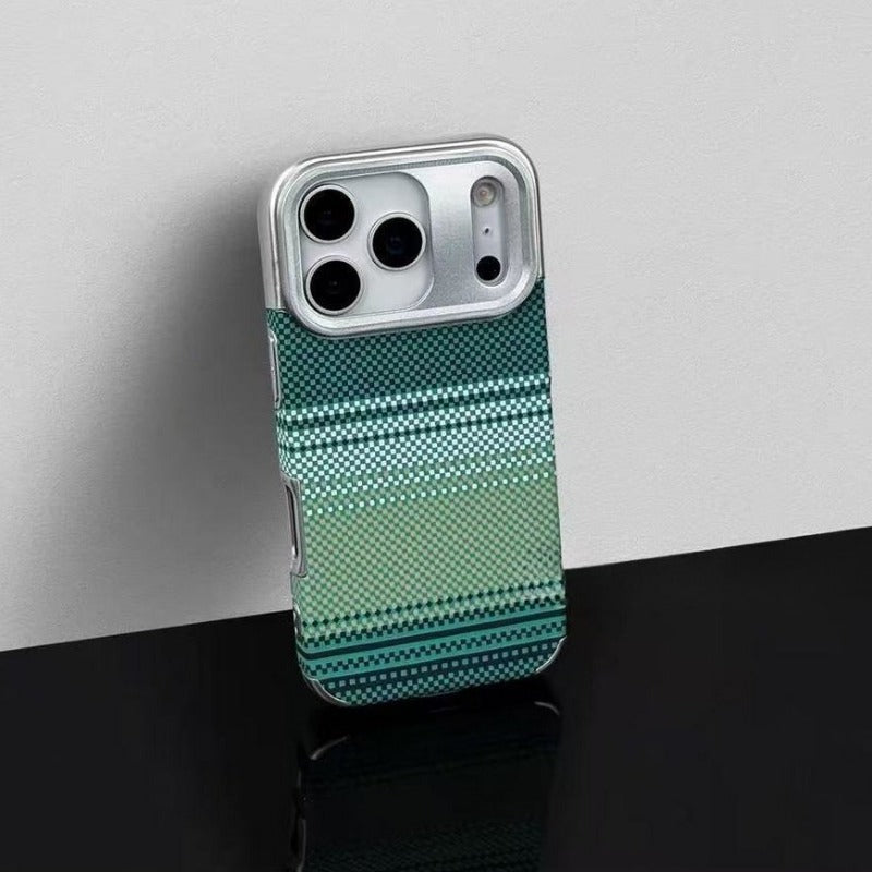 Plaid Electroplating Soft Phone Case For iPhone