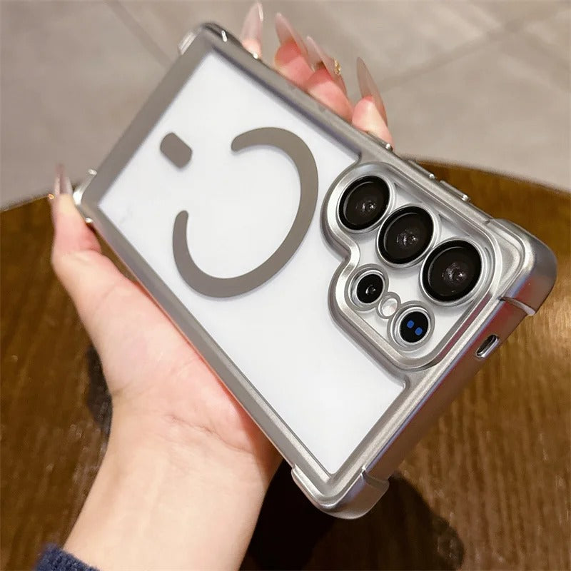 Plating Matte Acrylic Magnetic Case For Samsung