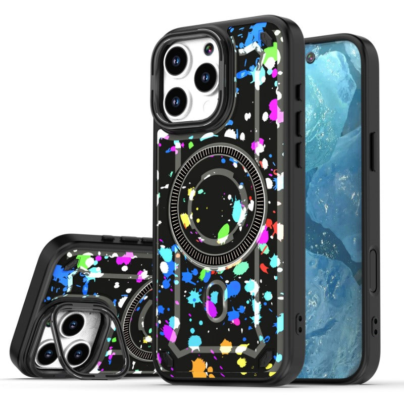 Lens Bracket Magnetic Phone Case For iPhone