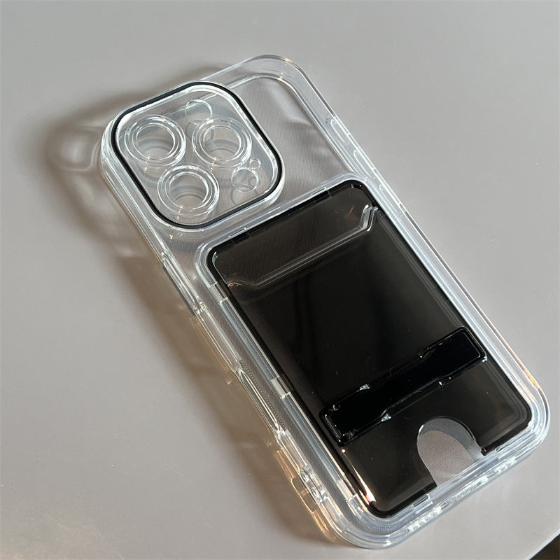 Independent Card Holder Colorful Phone Case For iPhone