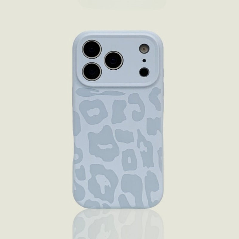 Leopard Print Liquid Silicone Phone Case For iPhone