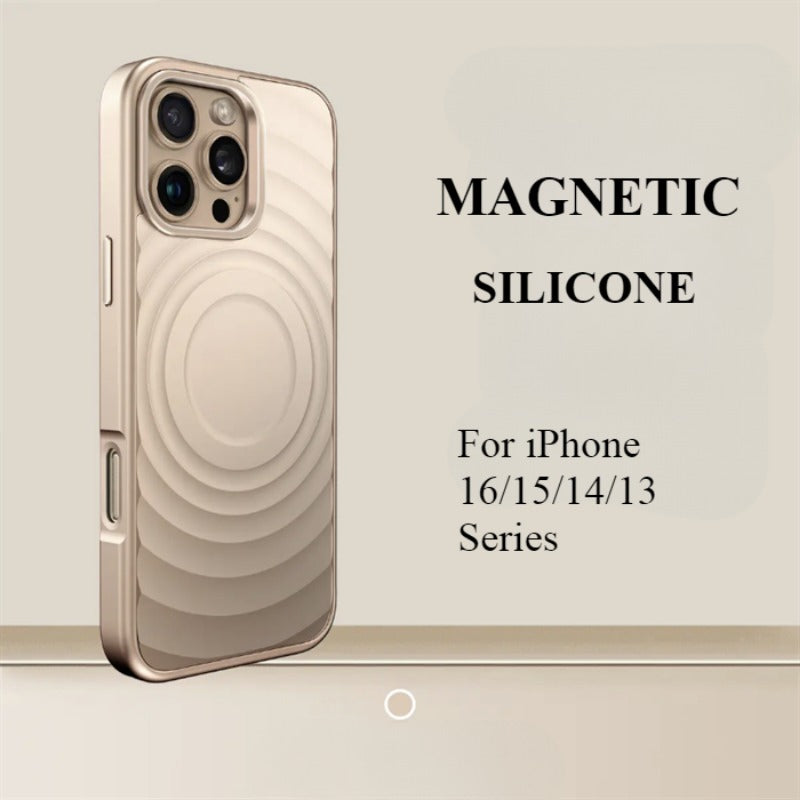 Wave Liquid Silicone Magnetic Phone Case For iPhone