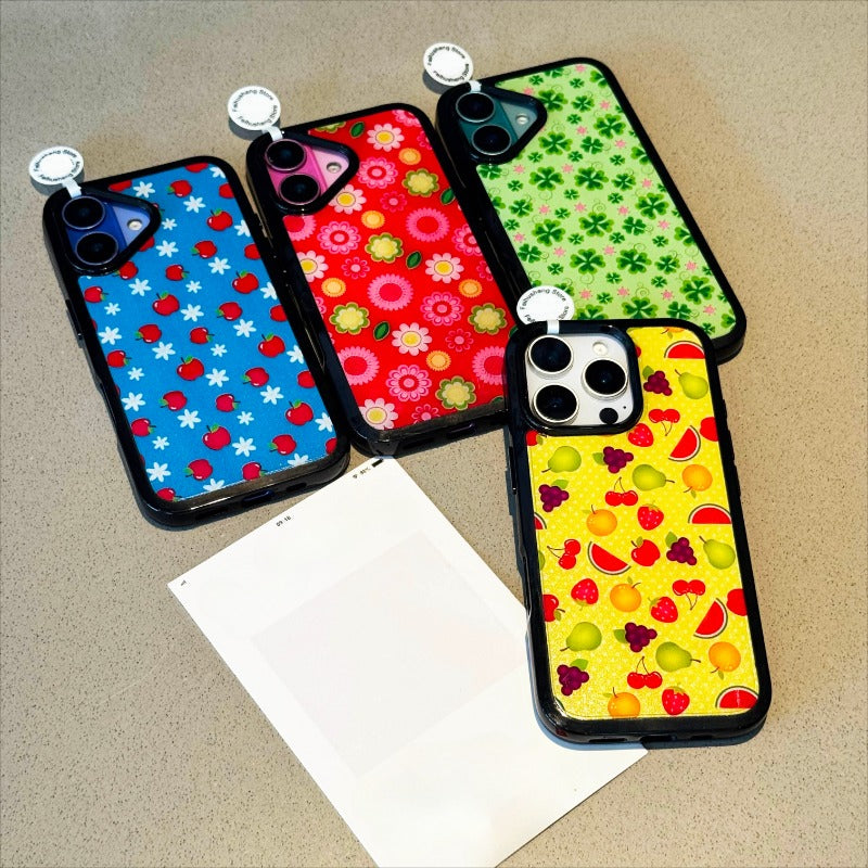 Bright Black Frame Acrylic Phone Case For iPhone
