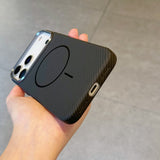 Metal Lens Frame Magnetic Phone Case For iPhone