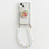 Colorful Polka Dot Magnetic Lanyard Phone Case For iPhone