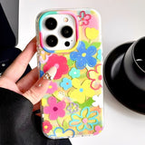 Oil Painting Flower Magnetic Phone Case For iPhone