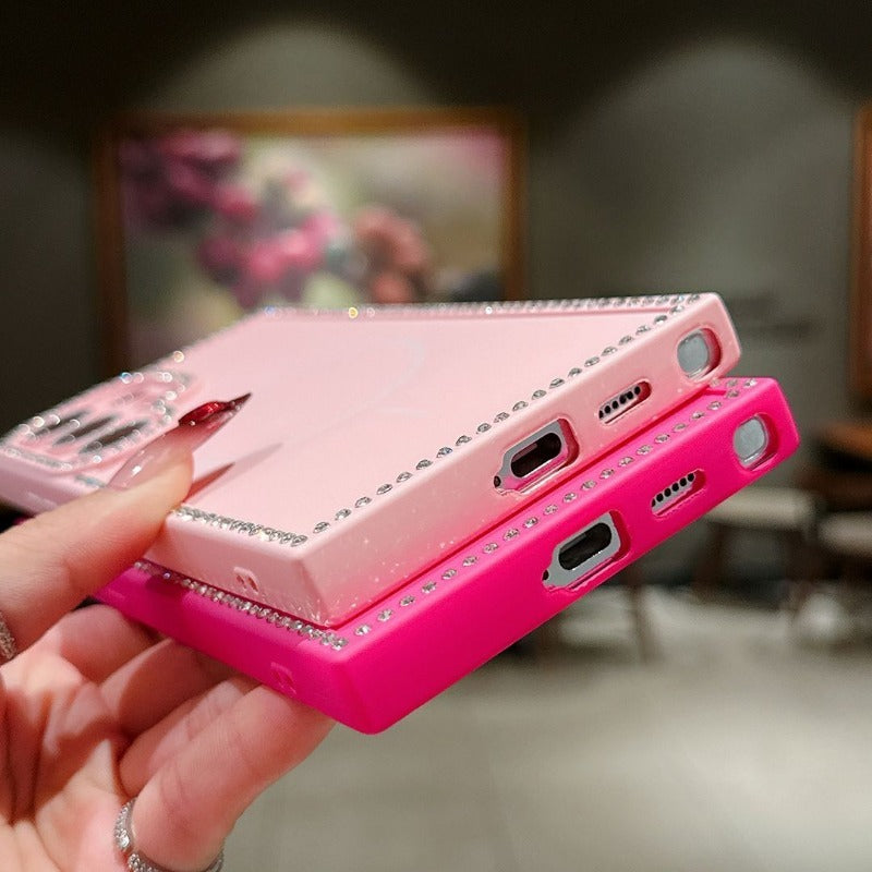 Minimalist Rhinestone Phone Case For Samsung