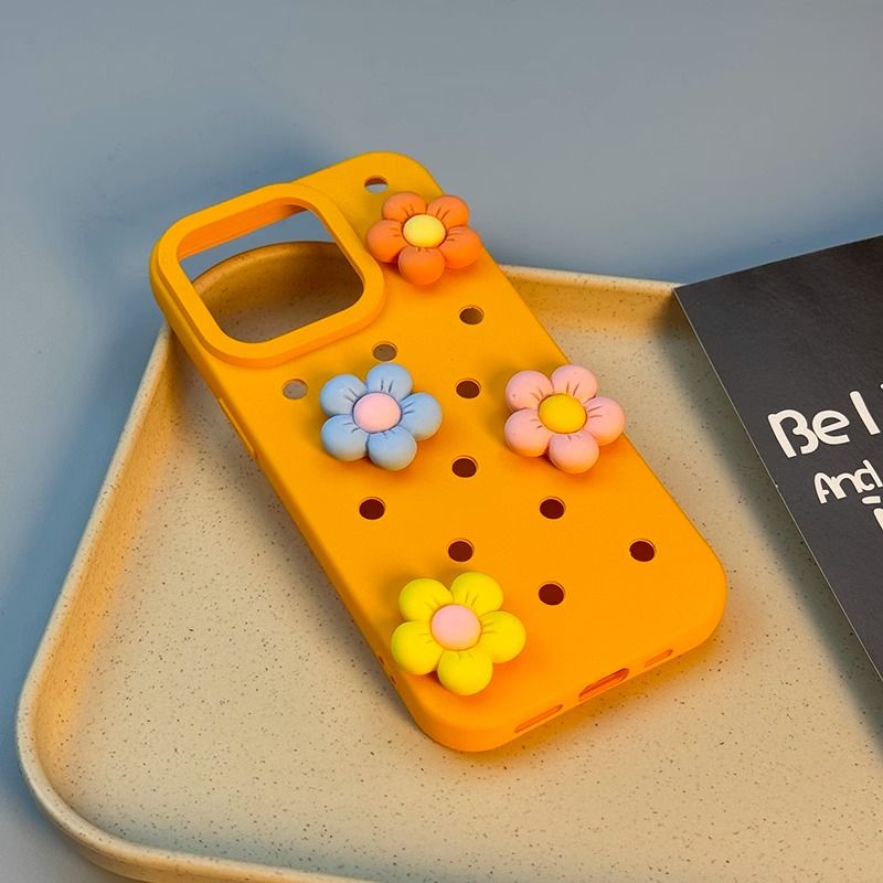 DIY Flower Hole Phone Case For iPhone