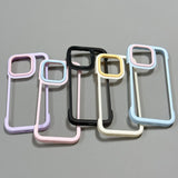 Simple Contrast Color Borderless Phone Case For iPhone