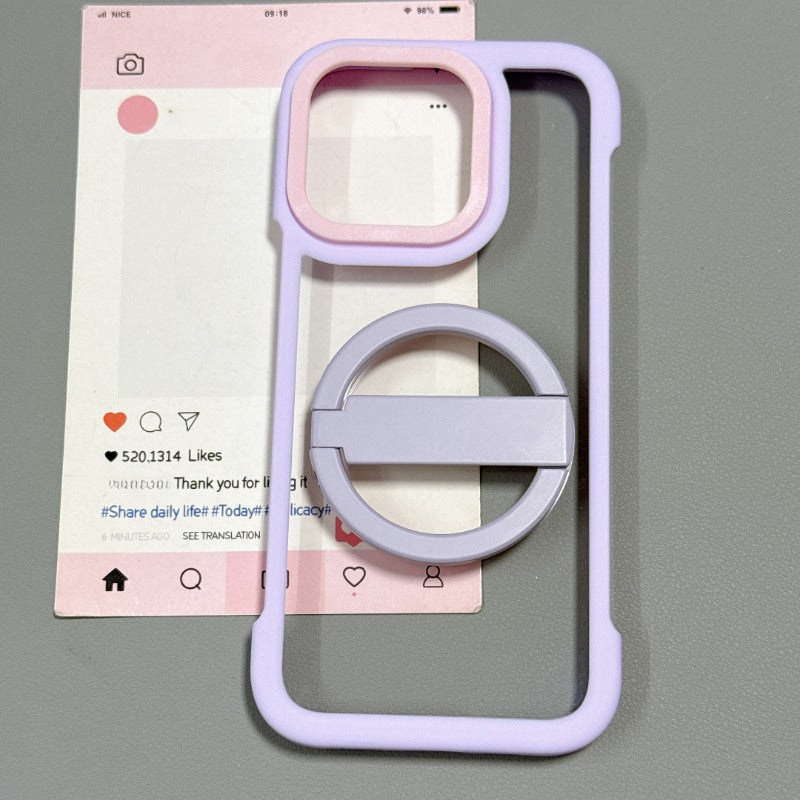 Simple Contrast Color Borderless Phone Case For iPhone