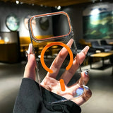 Slim Clear Transparent Magnetic Hard PC Case For iPhone