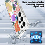 Flower-shaped Transparent Magnetic Phone Case For Samsung