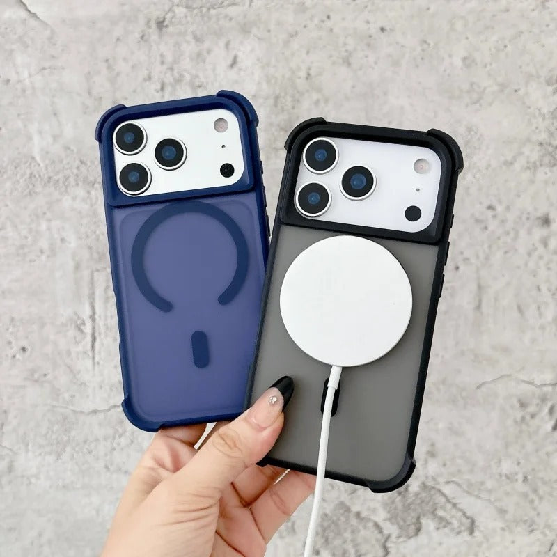 Matte Transparent PC Magnetic Phone Case For iPhone