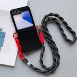 Crossbody Lanyard Matte Phone Case For Samsung Z Flip 7 6 5 4 3