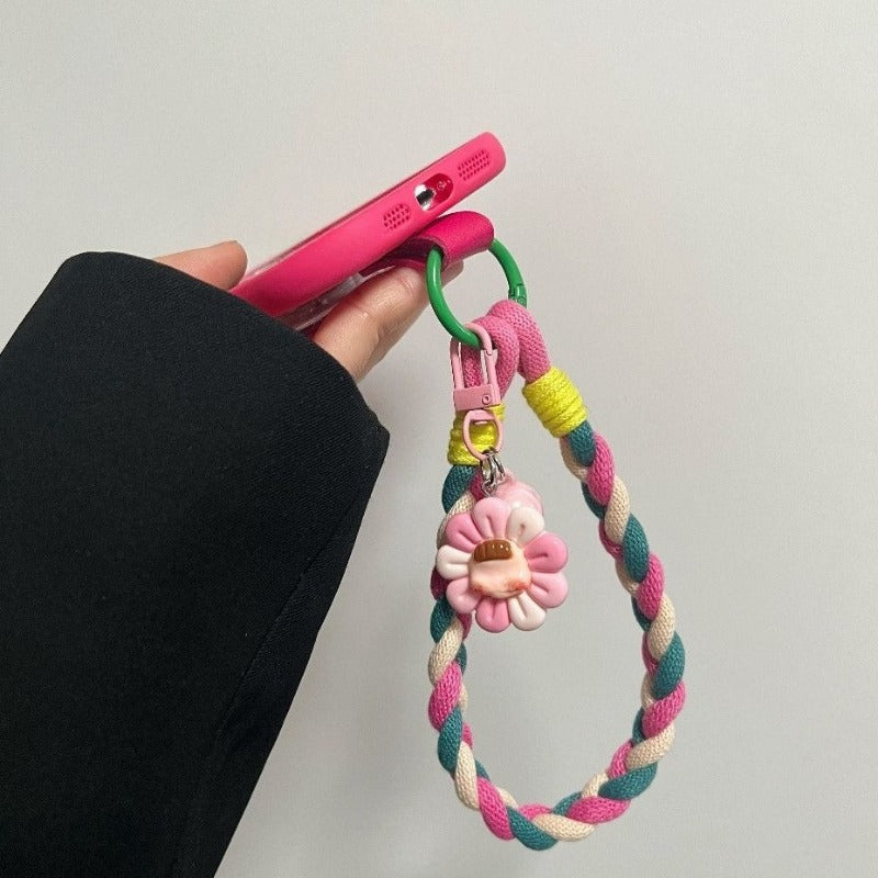 Contrast Color Flower Phone Case For iPhone