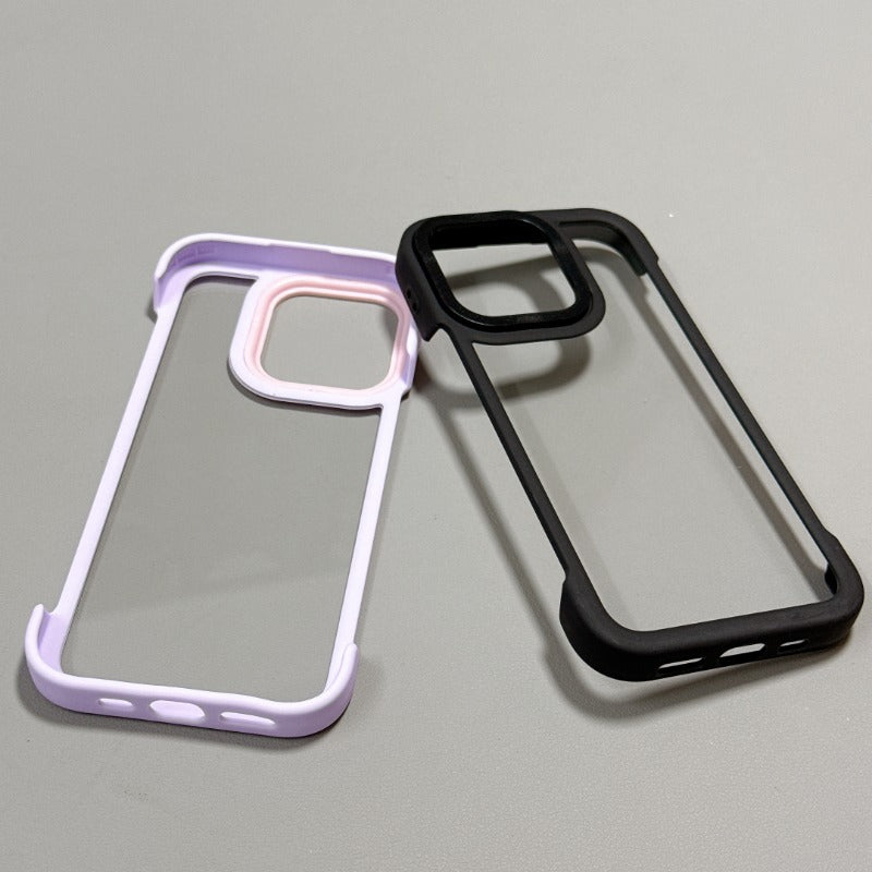 Simple Contrast Color Borderless Phone Case For iPhone