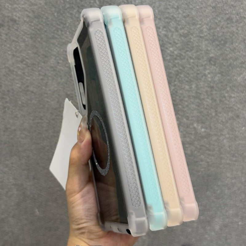 Glitter Magnetic Four-corner Anti-fall Phone Case For Samsung