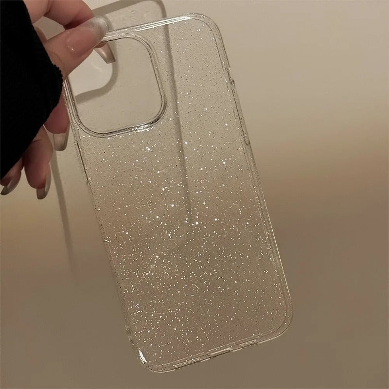 Ultra Thin Soft TPU Transparent Glitter Case For iPhone