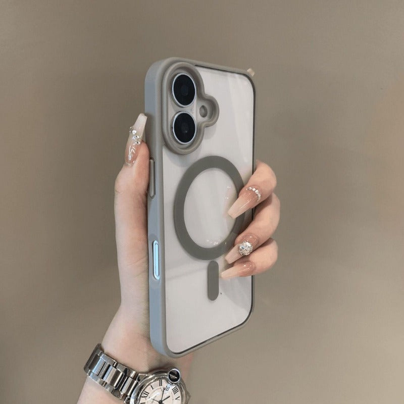 Transparent Wireless Charging Anti-fall Phone Case For iPhone