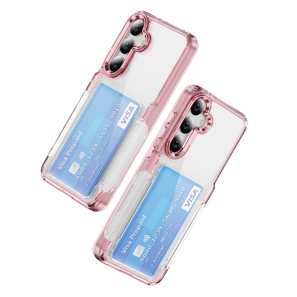 Transparent Card Holder Shockproof Simple Phone Case For Samsung